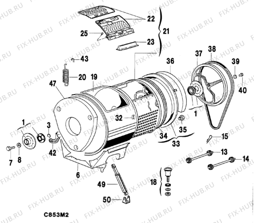 Взрыв-схема стиральной машины Elektro Helios TT1055-3 - Схема узла Boiler